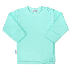 Kojenecká košilka s přehrnovacími rukávky New Baby Classic II mátová