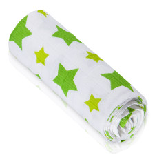 BIO BAMBUSOVÁ VYSOKOGRAMÁŽNÍ OSUŠKA  T-TOMI   STARS / ZELENÉ HVĚZDIČKY