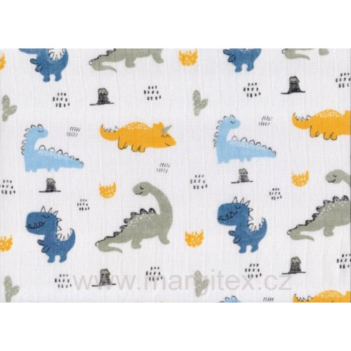 Bavlněná tetra osuška 90x100 cm ČESKÁ VÝROBA TANVALD DINOSAUŘI Bavlněná tetra osuška 90x100 cm ČESKÁ VÝROBA TANVALD DINOSAUŘI
