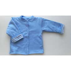 Bavlněný oboustranný kabátek Proužky Baby Service modrý