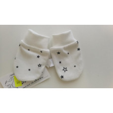Kojenecké rukavičky  - kolekce HVĚZDIČKY   Krémová  BABY  SERVICE