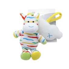 Tulilo Závěsná plyšová hračka Tulilo s melodií Zebra s mráčkem, 35 cm - žluto/bílá