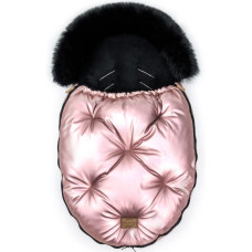 Luxusní fusak s kožešinou - LIMITOVANÁ EDICE  FLOO FOR BABY    ALASKA  Pudrově růžová