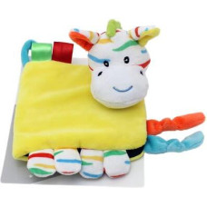 Tulilo Textilní knížka Tulilo s chrastítkem Zebra 15 cm, žlutá
