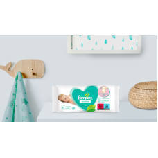 Dětské vlhčené ubrousky  PAMPERS SENSITIVE 52 ks