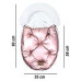 Luxusní fusak s kožešinou - LIMITOVANÁ EDICE  FLOO FOR BABY    ALASKA  Shine Pink/White