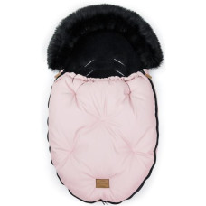 Luxusní fusak s kožešinou - LIMITOVANÁ EDICE  FLOO FOR BABY    ALASKA  Pink/Black