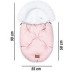 Luxusní fusak s kožešinou - LIMITOVANÁ EDICE  FLOO FOR BABY    ALASKA  Pink/White