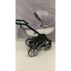 Kombinovaný Kočárek Adbor NEW   OXV - 3D  - gelová kolečka  sv.šedá + bílá