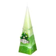 Dárková svíčka - green tea   - pyramida 50x150 mm 