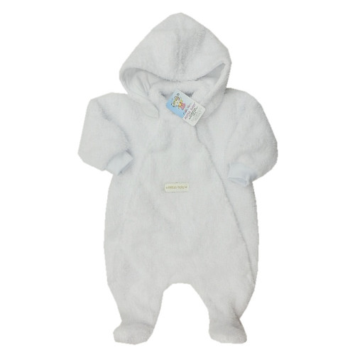 Kojenecká wellsoftová kombinéza nášivkou na bříšku  AUTEX BABY  Bílá