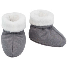 Capáčky softshell s chlupem melír  ESITO - ČESKÁ VÝROBA    Šedo/bílé