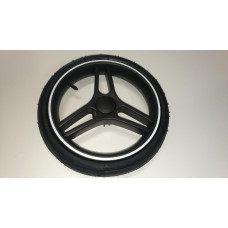 Náhradní gelové bezdušové kolečko / kolo  na kočárek  průměr 29 cm na kočárek  FIRKON GABI , VESTA, OZZY  60x230    černé s bílým páskem