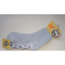 Dětské  termo wellsoftové   ponožky s protiskluzovými nopkami ABS  HOME SOCKS Sv. modrá