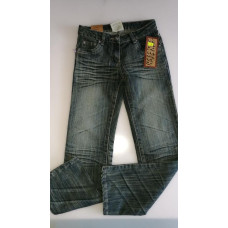 Dívčí rifle s výšivkami na zadních kapsách FASHION