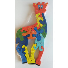 Dřevěné naučné puzzle ŽIRAFA