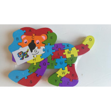 Dřevěné naučné puzzle LEV