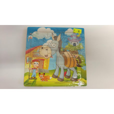 Dřevěné puzzle pro nejmenší 16  dílků  Oslík