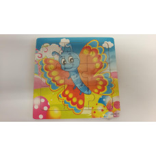 Dřevěné puzzle pro nejmenší 16  dílků  Motýlek