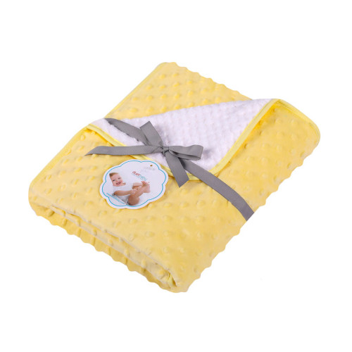  Dětská luxusní oboustranná deka minky  + soft  DUETBABY jednobarevná   kód 626  žlutá