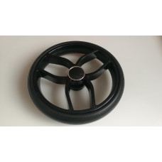 Náhradní gelové bezdušové kolečko / kolo  na kočárek  průměr 29 cm Kočárek BABY MERC GTX  Černá/stříbrná