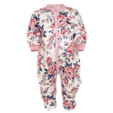Baby Nellys Bavlněný overálek kolekce růže Pudrově růžová