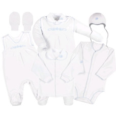 5 - ti dílná bavlněná soupravička New Baby Classic Bílo/modrá