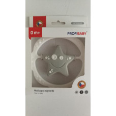 Profibaby Kruh - hvězdička / kytička  v krabičce   Šedá / bílá
