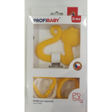 PROFIBABY Kousátko zvířátko + přívěsky  žluté