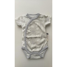 Bavlněné body krátký rukáv Zajíci Baby Service Šedo/béžové