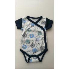 Bavlněné body krátký rukáv  Baby Service MEDVÍDCI Tm. modrá