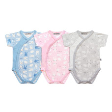 Bavlněné body krátký rukáv Zajíci Baby Service 