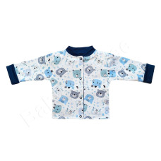 Bavlněný oboustranný kabátek  BABY SERVICE MEDVÍDCI Tm. modrá 