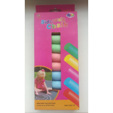 Barevné kulaté křídy na chodník SIDEWALK CHALK 10 kusů