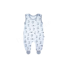  Baby Service Bavlněné dupačky kolekce pejsci  ČESKÁ VÝROBA ! Bílo/šedá
