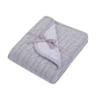  Dětská deka do kočárku - pletená s wellsoftem kód 685 Duet Baby Šedá