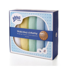Kikko Pleny z biobavlny XKKO Organic 70x70cm Staré časy - Pastels for  Boys (5ks)