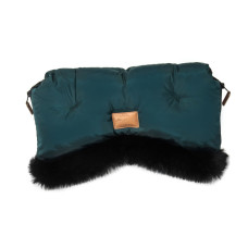 Luxusní  rukávník s kožešinou Floo For Baby  Alaska  green/black