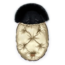 Luxusní fusak s kožešinou - LIMITOVANÁ EDICE  FLOO FOR BABY    ALASKA  Gold/black
