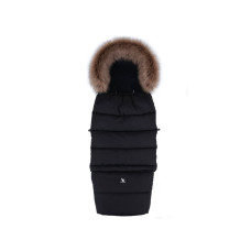Luxusní fusak COMBI s kožichem YUKON  COTTONMOOSE  Černý