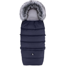 Luxusní fusak COMBI s kožichem YUKON  COTTONMOOSE  Tm.modrý