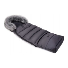 Luxusní fusak COMBI s kožichem YUKON  COTTONMOOSE  Tm.šedý