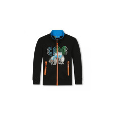 Chlapecká THERMO mikina Kugo -  teplá s obrázkem traktoru  JK9539A Černo / tyrkys 