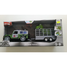 Safari jeep zvukový s přívěsem a zvukovým dinosaurem  MALPLAY