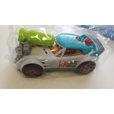 Šroubovací závodní auto +  2 druhy šroubováků Bílo/ tyrkys