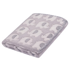  Dětská deka do kočárku s potiskem - acryl  DUETBABY kód  890  kolekce sloni šedá