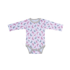 Bavlněné   body s potiskem   BABY SERVICE - ČESKÁ VÝROBA !!!!    kolekce růžovo / šedí  motýlci