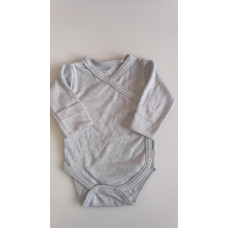 Bavlněné body dlouhý rukáv zavinovací BABY SERVICE   KVALITNÍ ČESKÁ VÝROBA !!!  Šedé