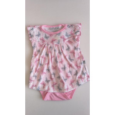 Dětské body / šatičky Baby Service kolekce MOTÝLCI růžoví