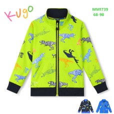 Dětská chlapecká mikina zn. KUGO -  100% bavlna - kolekce DINO Zelená